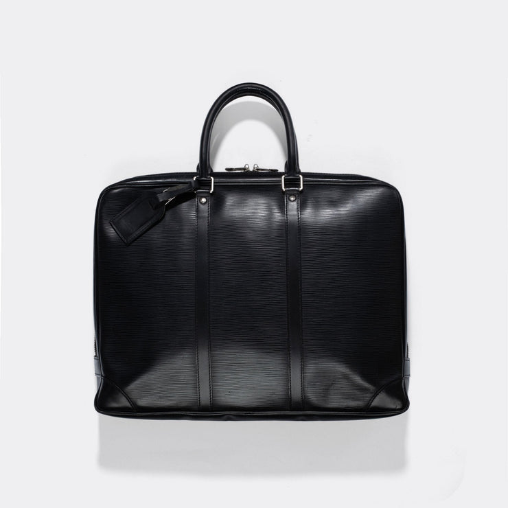 Louis Vuitton Black Epi Porte Documents Voyage