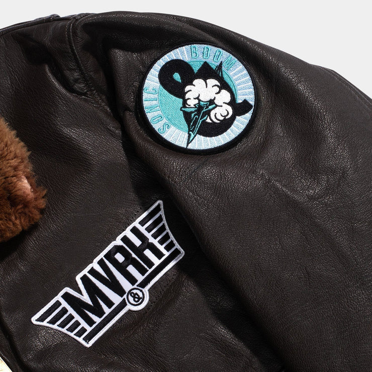 1 OF 1 CUSTOM VINTAGE MVRK G-1 LEATHER FLIGHT JACKET