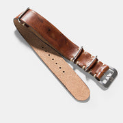 Siena Brown Nato Leather Watch Strap