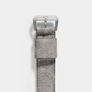 One Piece Nato Rugged Grey Leather Watch Strap