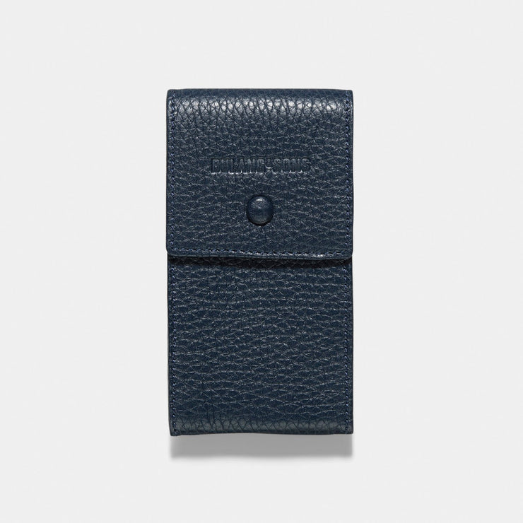 Oxford Blue Luxury Leather Watch Pouch