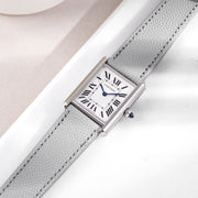 Strap for Cartier Tank Must (2021-2024) - The Pebbled Bright Grey