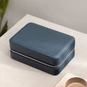 Prussian Blue Luxury Leather Watch Box