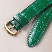 Strap for Cartier 17.5 mm - The Smaragd Green Full Cut Alligator Watch Strap