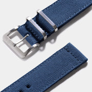 Safari Navy Canvas Watch Strap Steel Buckle