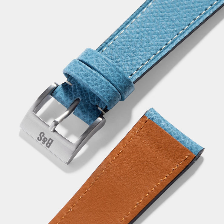 Sellier Ciel Blue Leather Watch Strap