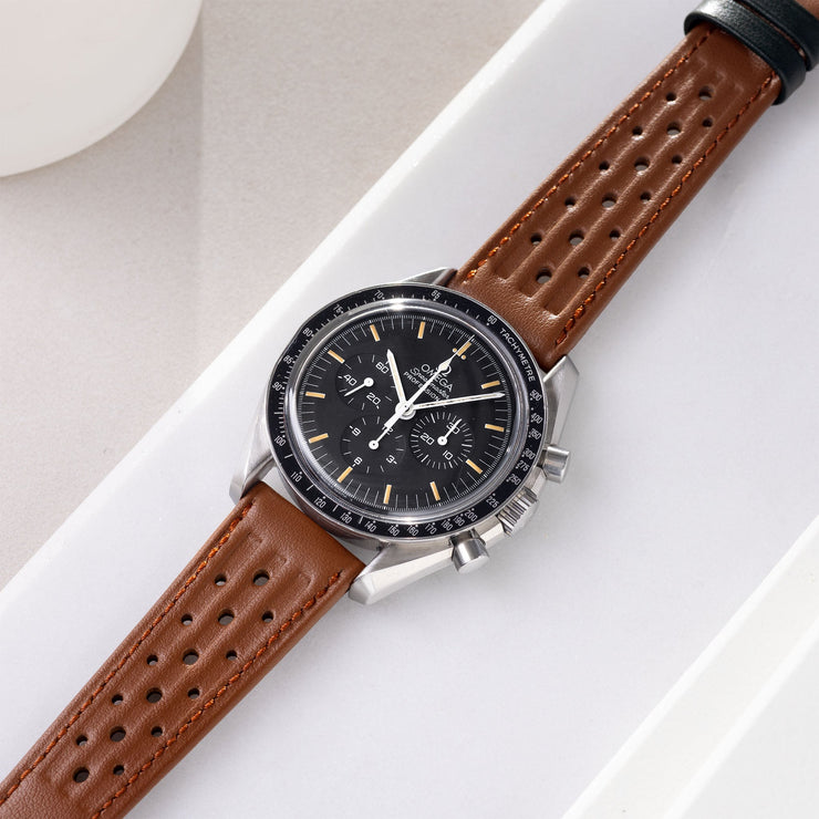 Strap for Omega Speedmaster Professional - Racing Brown Speedy Leather