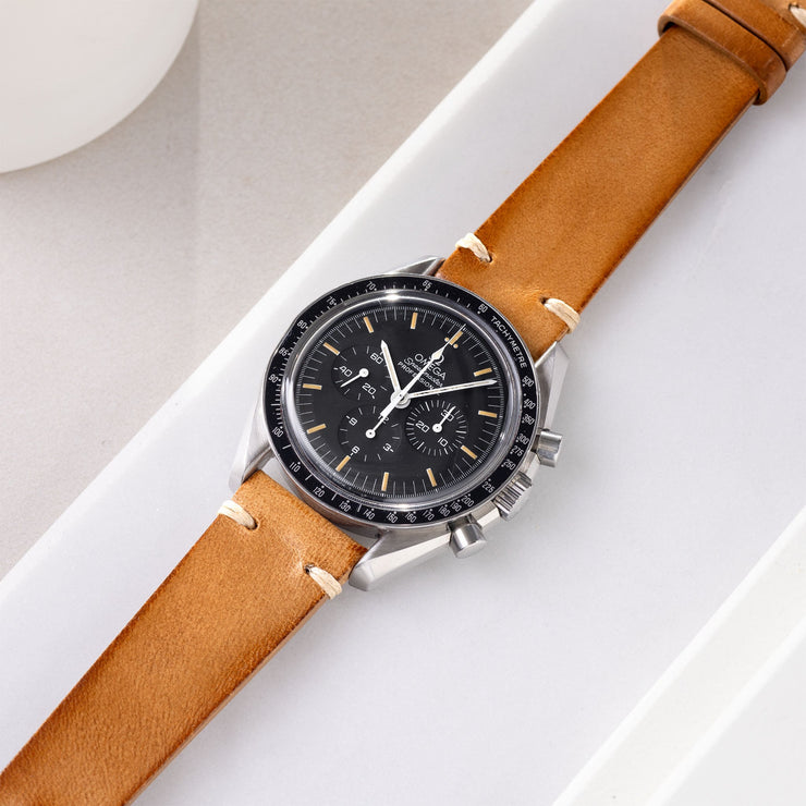 Strap for Omega Speedmaster Professional - Caramel Brown Leather