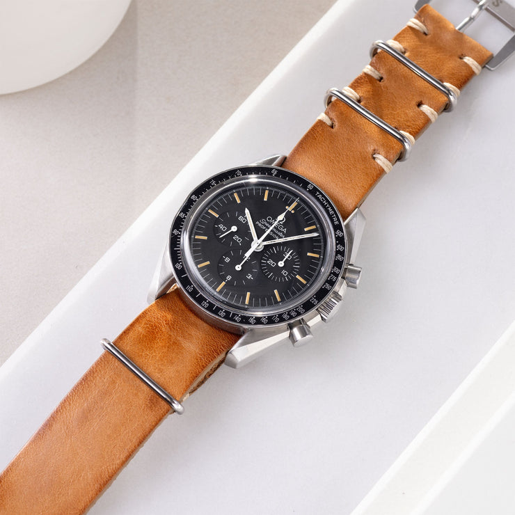 Strap for Omega Speedmaster Professional - Caramel Brown Nato Strap