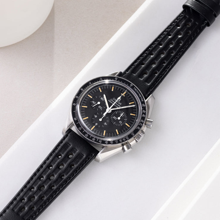 Strap for Omega Speedmaster Professional - Racing Black Speedy Leather