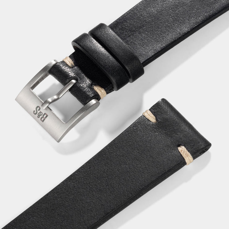 Black Leather Watch Strap