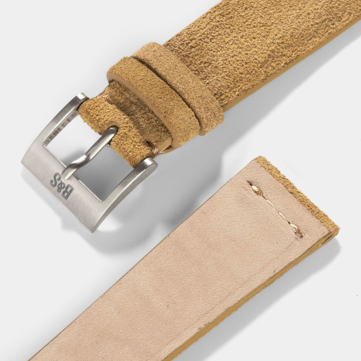 Camel Brown Silky Suede Watch Strap