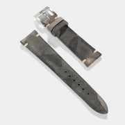 Dark Camo Grey Silky Suede Watch Strap