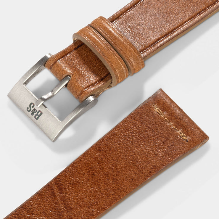 Siena Brown Extra Thin Leather Watch Strap