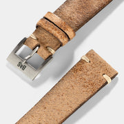 Crackle Brown Leather Watch Strap