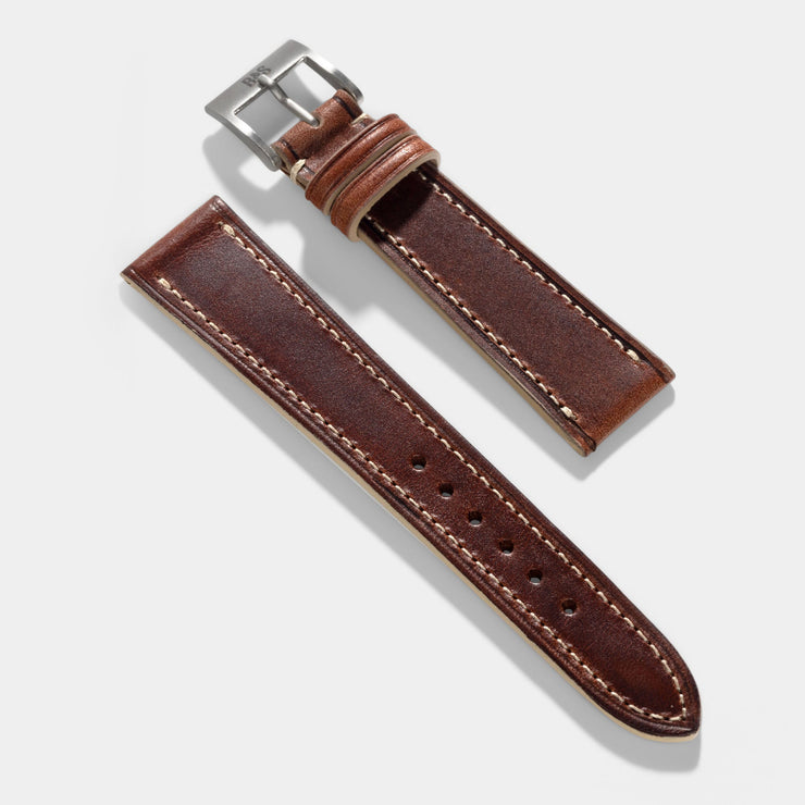 Siena Brown Retro Leather Watch Strap