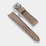 Smoke Grey Retro Leather Watch Strap