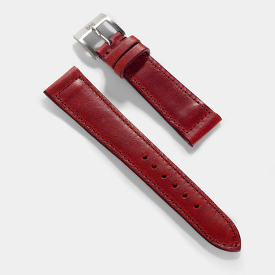 Chimney Red Leather Watch Strap