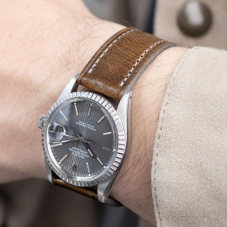 Crème De Marrons Brown Leather Watch Strap