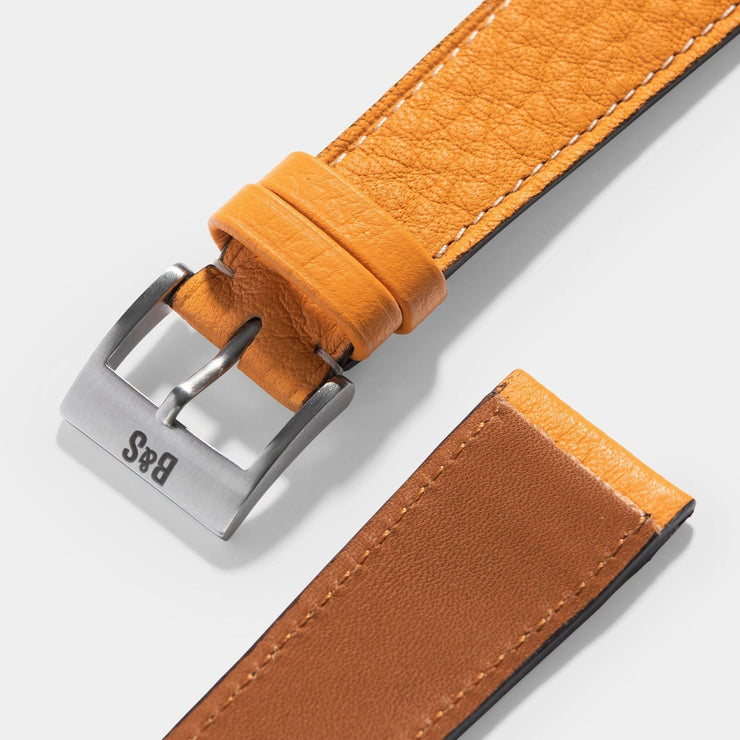 Taurillon Moutarde Leather Watch Strap