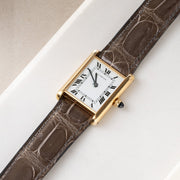 Strap for Cartier 17.5 mm - The Taupe Grey Full Cut Alligator Watch Strap