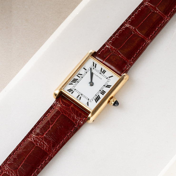 Strap for Cartier 17.5 mm - The Full Cut Red Alligator Watch Strap