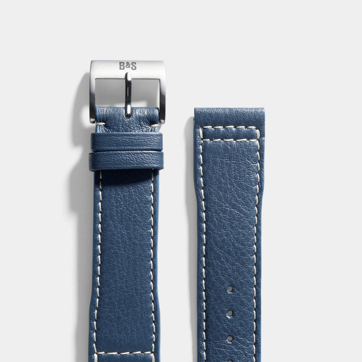 VIPR BLUE AVIATOR LEATHER WATCH STRAP