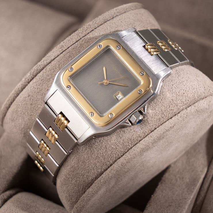 Cartier Santos Carrée Slate Grey Dial Ref 2961 “Godron bracelet”