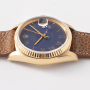 Rolex Datejust 16018 with Blue Buckley dial and original papers