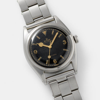 Rolex Ovettone Rare 369 Non-Explorer 6098 369 Gilt Dial