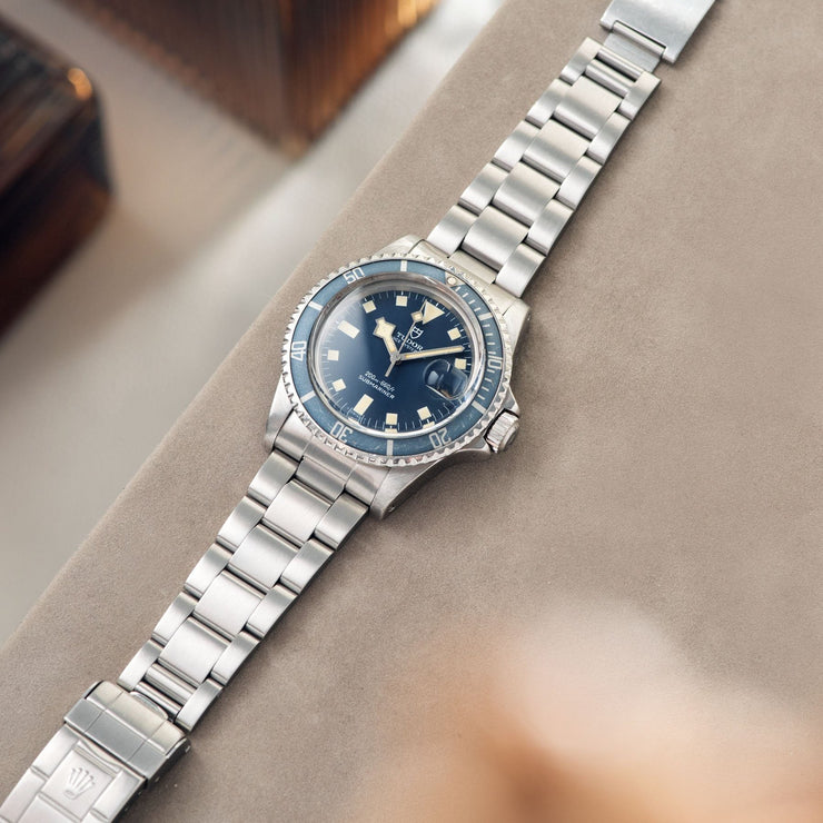 Tudor Submariner Date Blue Snowflake 9411/0 with Rolex 93150 bracelet 