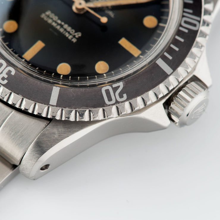 Rolex Submariner 5513 Gilt Underline White Swiss Only Dial with Brown fat font bezel insert