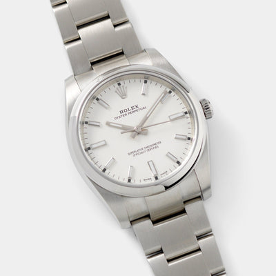 Rolex Oyster Perpetual Silver Dial 114200 with Guarantee