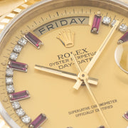 Rolex Day-Date Reference 18238 Ruby Bauguette String Dial