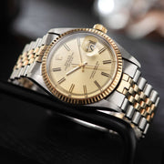 Rolex Datejust Steel and Gold 1601 Champagne Dial With Papers