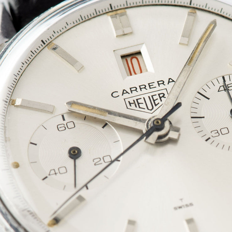 Heuer Carrera Dato Ref 3147 Silver Soleil Dial