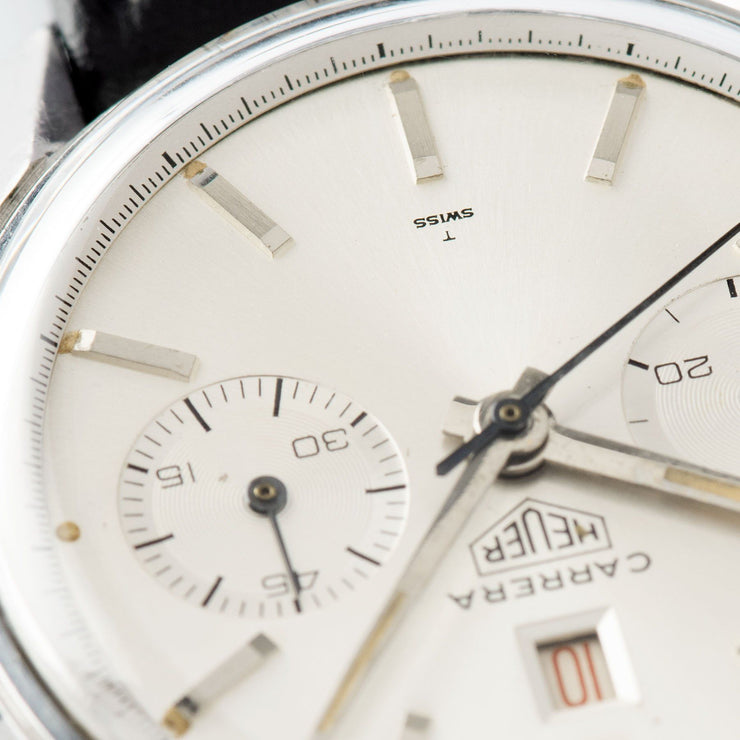 Heuer Carrera Dato Ref 3147 Silver Soleil Dial