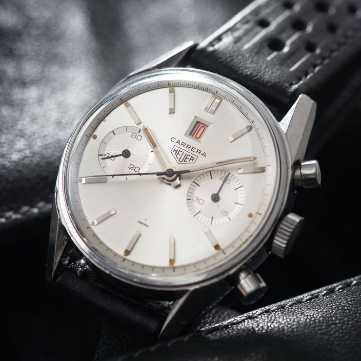 Heuer Carrera Dato Ref 3147 Silver Soleil Dial