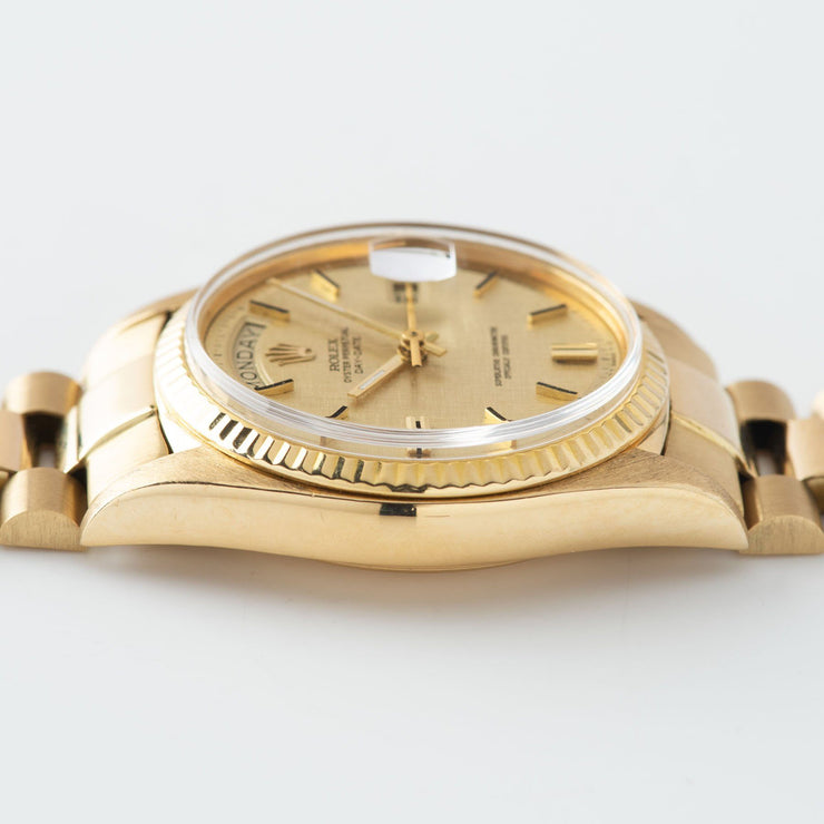 Rolex Day Date Yellow Gold Linen Dial 1803