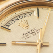 Rolex Day Date Yellow Gold Linen Dial 1803