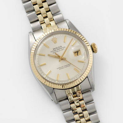 Rolex Datejust Steel and Gold 1601 Silver Dial