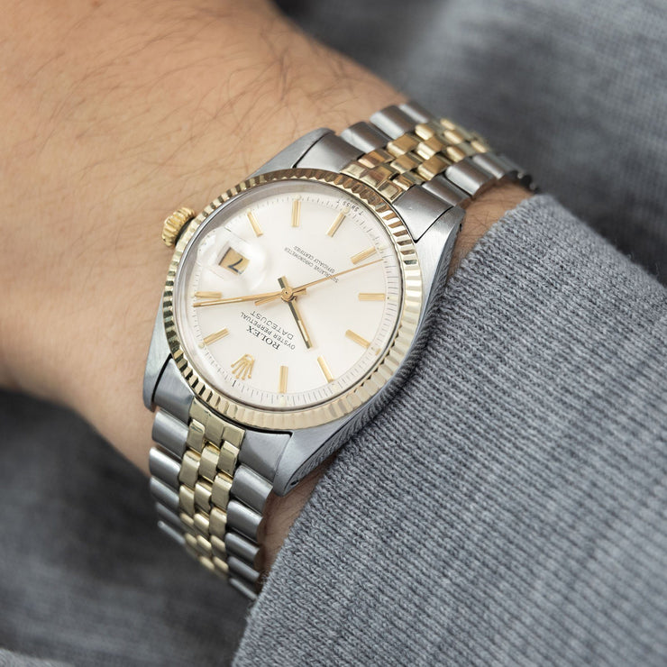 Rolex Datejust Steel and Gold 1601 Silver Dial