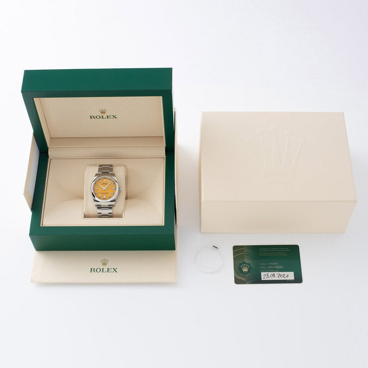 Rolex Oyster Perpetual Ref 126000 Yellow Stella Dial