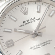 Rolex Oyster Perpetual Silver 369 Dial 114200 with Papers