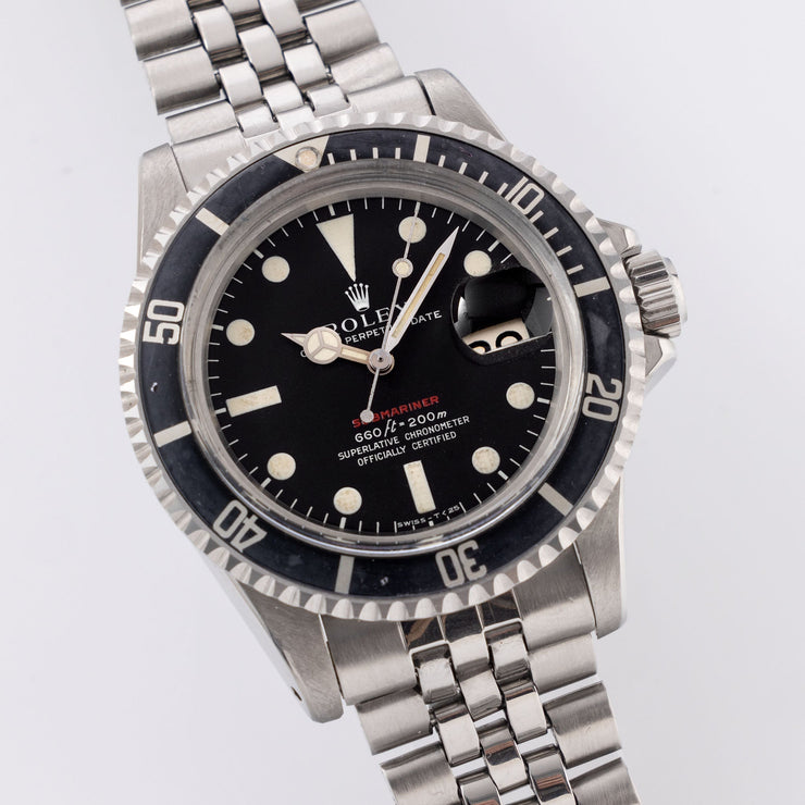 Rolex Red Submariner Date 1680 Mk4 Dial Fat Font Bezel 