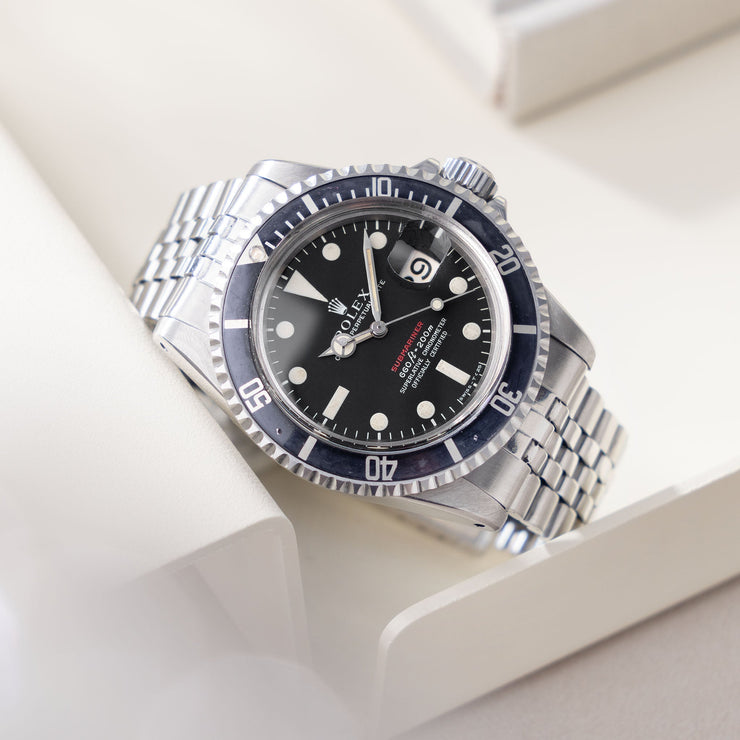 Rolex Red Submariner Date 1680 Mk4 Dial Fat Font Bezel 