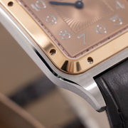 Cartier Santos Dumont Steel and Rose Gold Limited Edition Salmon Dial