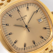 Patek Philippe Beta 21 18K Gold TV Case Swiss Cheese Bracelet Ref 3587