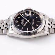 Rolex Datejust Black Gilt Dial Box and Papers Ref 1600