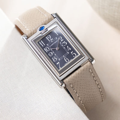 Cartier Tank Basculante Slate Grey Dial Ref 2405 